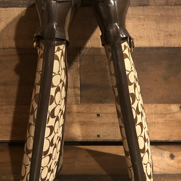 Coach Lori Brown Signature Coated ShinyRubberBoots - Picture 8 of 8